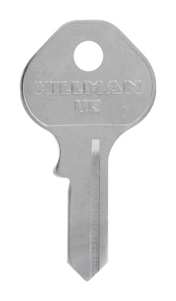 HILLMAN Key Blank Padlock Brass M13 – Compatible with Various Locks