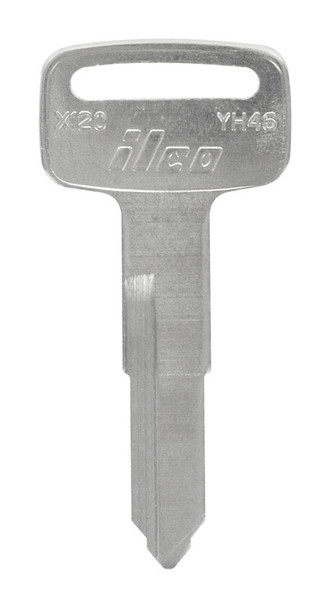 Hillman YM-57/X120 Yamaha Brass Automotive Key Blank - Traditional Double-Sided Silver Key