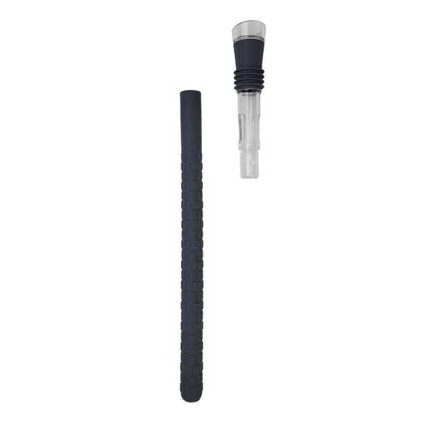 BarY3 Silicone Wine Chill Stick and Pourer - Black/Clear