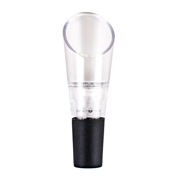 BarY3 Aerating Wine Pourer - Black and Clear, Dishwasher Safe, Bottle Stopper and Pourer in One
