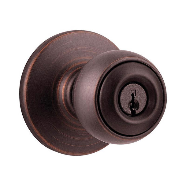 Kwikset Polo Entry Door Knob in Venetian Bronze, Model 94002-822