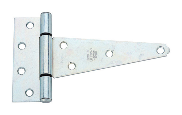 National Hardware N129-171 Extra Heavy Duty Zinc-Plated Steel Offset T-Hinge, 6 Inch