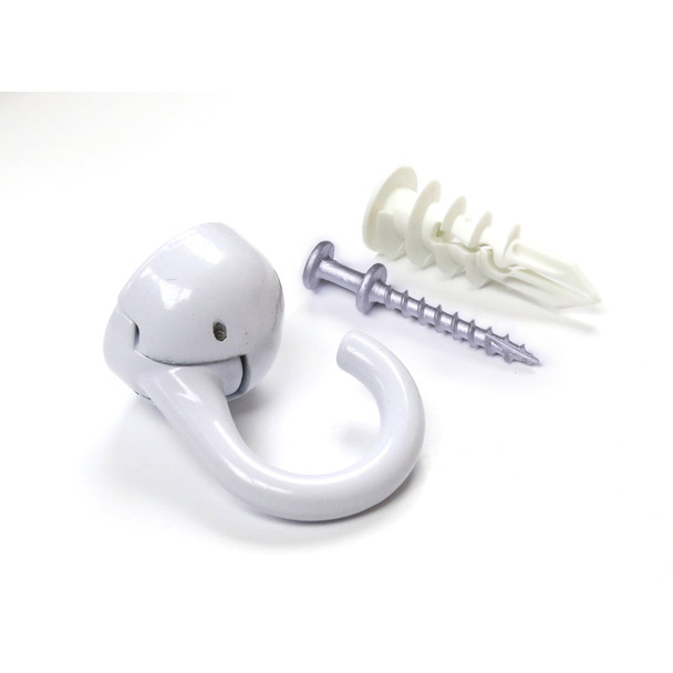 Hangman Ceiling Hook White EHO-W - Double Headed Metal Hook for Light Loads