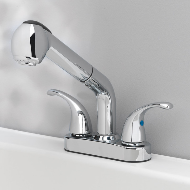 OakBrook Collection Laundry Faucet with Chrome Finish – Two Handle, Mid Arc Spout, ADA Compliant