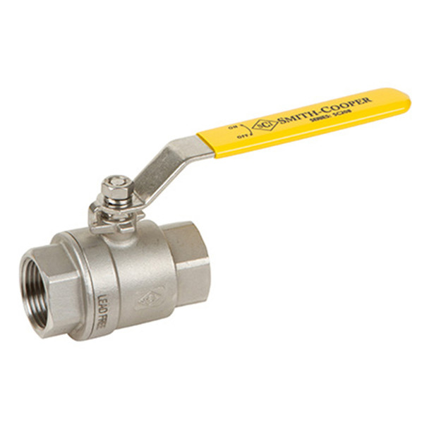 Smith-Cooper 3/8 inch Stainless Steel Ball Valve with Full Port and FIP Connection