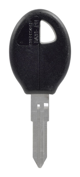 HILLMAN Key Blank Double Sides for Nissan DA31-PH - Traditional Automotive Key in Black/Silver