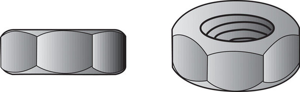 Hillman Zinc-Plated Hex Nut 1/4-20 USS Coarse Thread, Pack of 100
