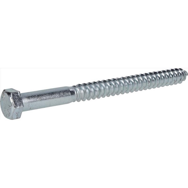 Hillman 230143 Zinc-Plated Hex Lag Screw, 1/2 Inch Diameter, 6 Inch Length