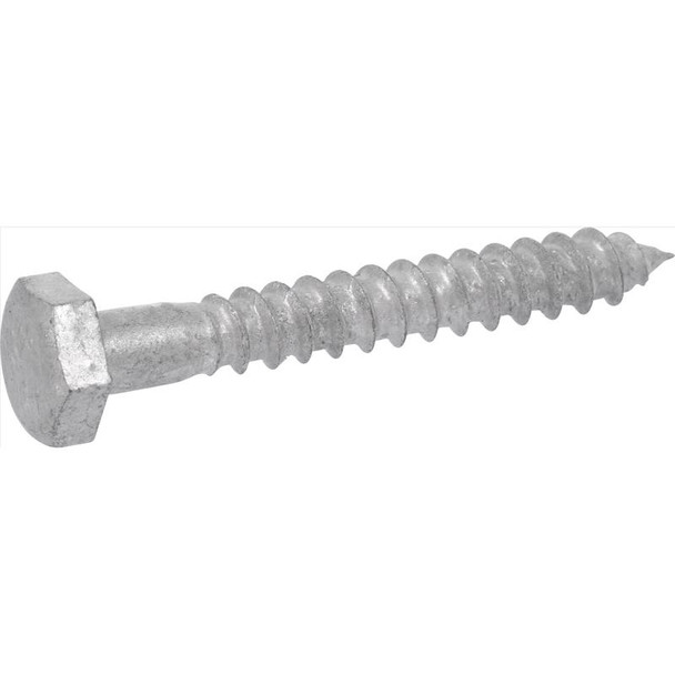 Hillman HX Lag Screw Zinc-Plated 1/4 x 4 1/2 Inch, Boxed Pack of 100