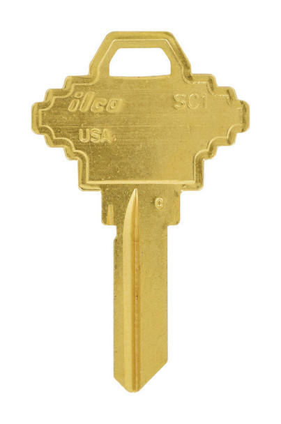 Hillman Universal Key Blank SC1S – Single Brass Traditional Key for House and Office Use