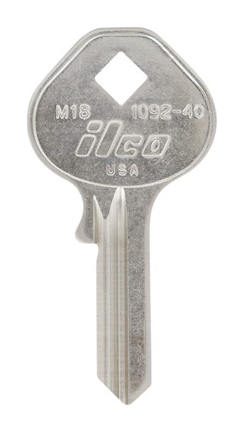 Hillman M18 Key Blank Master Lock USA Brass Single Side Traditional Key