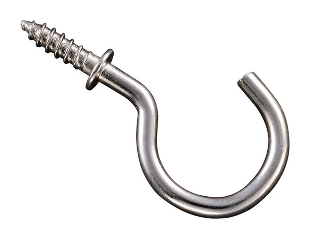National Hardware Cup Hook Nickel Plated 1 Inch, Pack of 30