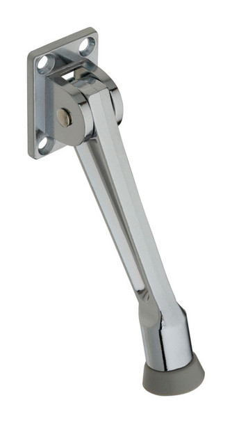 National Hardware N184-234 Chrome Kickdown Door Stop - 3/4 inch Diameter, Mounts to Door