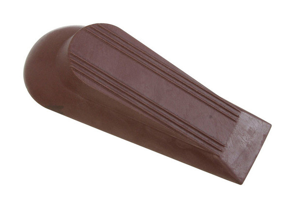 National Hardware N213-603 Brown Wedge Door Stop – 5 Inch Mountable Floor Stop with Rubber Tip