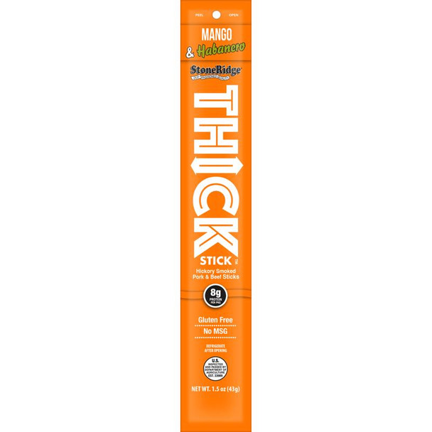 StoneRidge Wholesale Mango Habanero Meat Sticks - 1.5 oz Thick Stick Pack