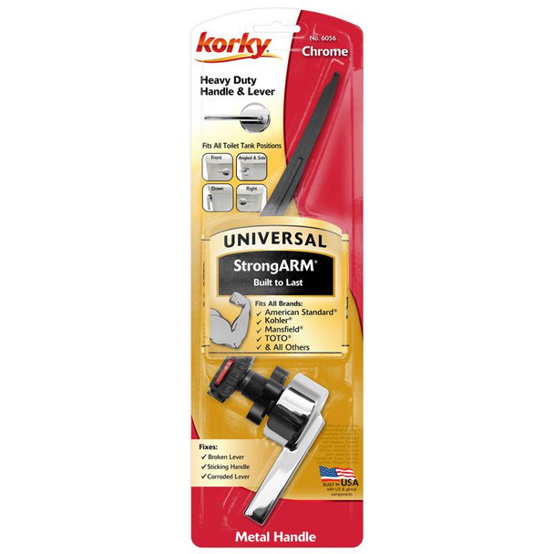 Korky StrongArm Tank Lever Chrome Finish for Universal Toilets - Model 6056BP