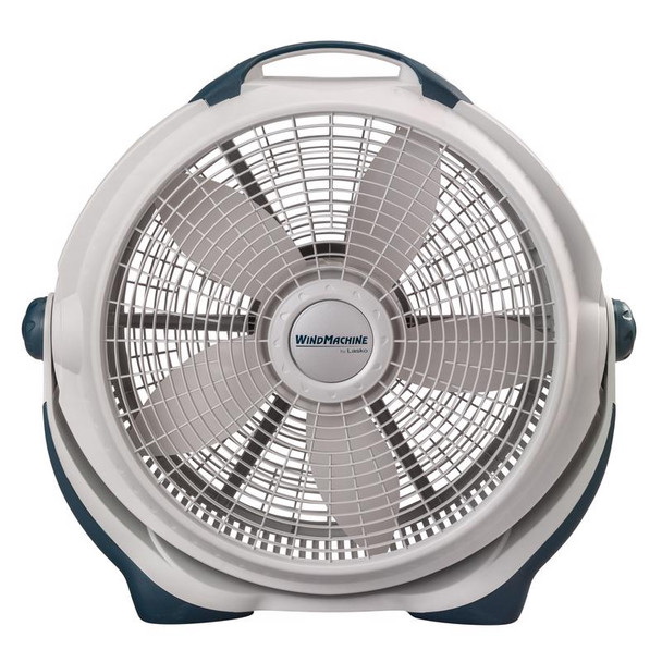 Lasko Wind Machine High Velocity Floor Fan Part Number 3300M, 20-Inch Blade Diameter, 3-Speed, Gray
