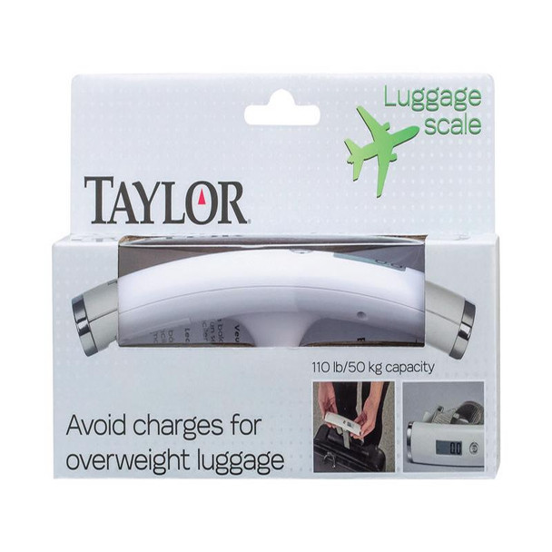 Taylor Luggage Scale Model 81234A – Portable 110 lb Capacity with Metal/Nylon Construction