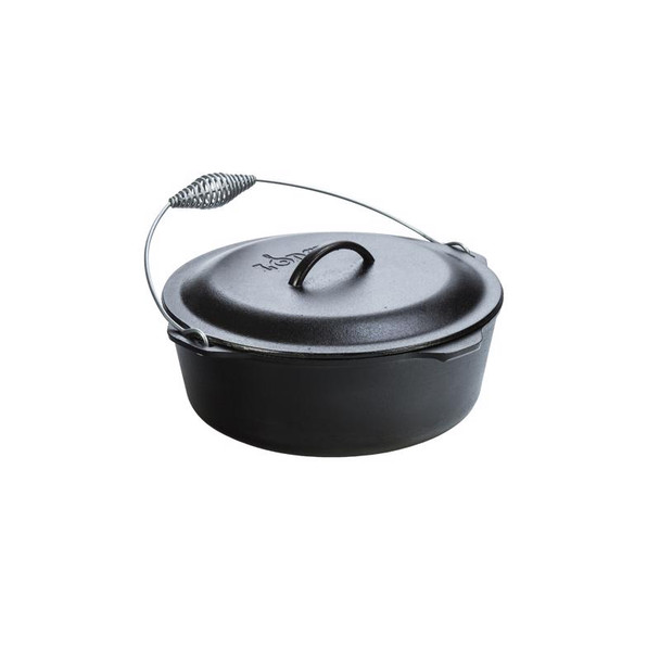 Lodge Logic 9 Qt Cast Iron Dutch Oven for Cooking and Baking