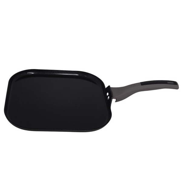Imusa Mirro 11-Inch Ceramic Coated Aluminum Griddle with Nonstick Surface and Heat-Resistant Handles