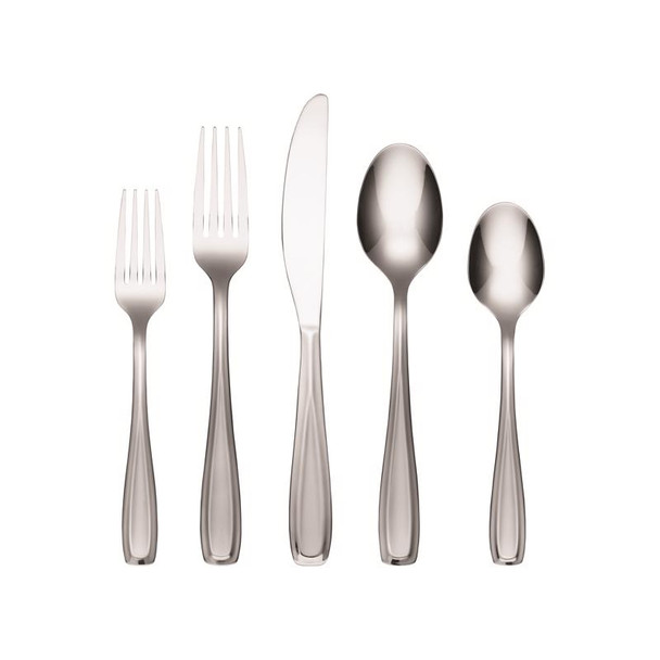 Cambridge Waylen Sand Flatware Set – 20-Piece Silver Flatware for Casual Dining