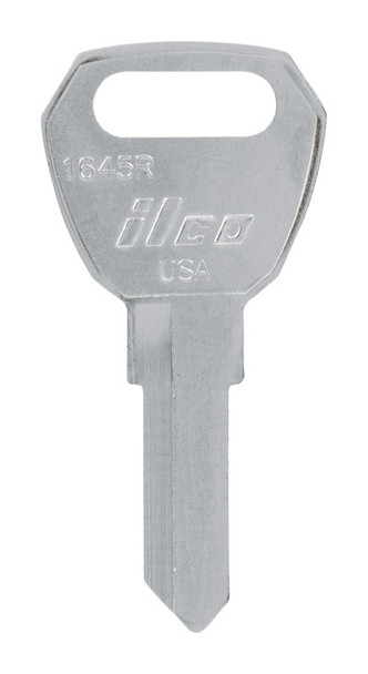 Hillman Brass Automotive Key Blank Model 1645R – Silver Double-Sided Traditional Key