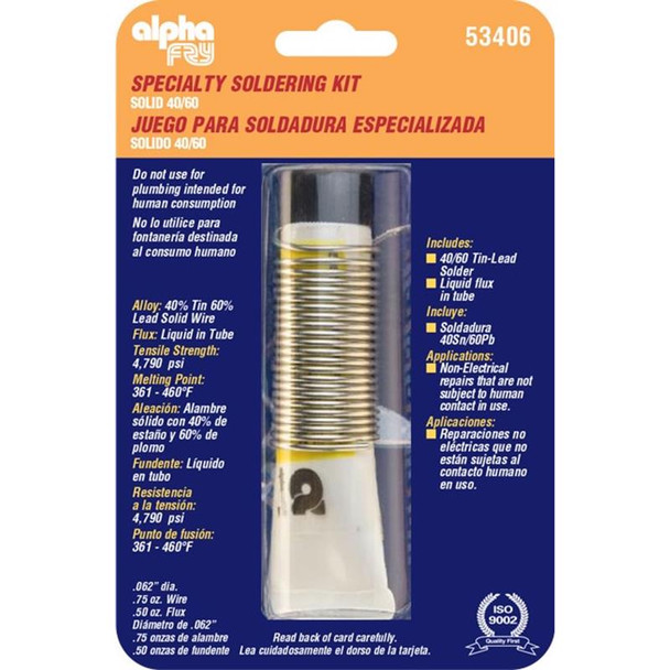 Alpha Fry Non-Electrical Soldering Flux 40/60 Tin-Lead - 2 Pack