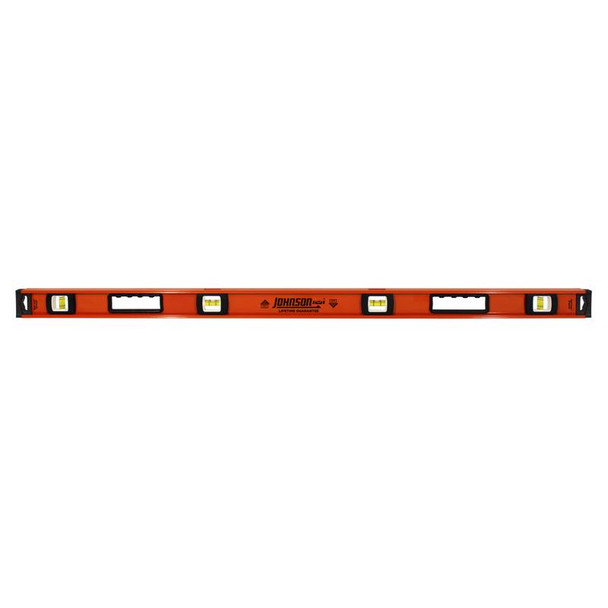 Johnson I-Beam Level HD 48-Inch with Four Vials – Heavy Duty Aluminum Construction