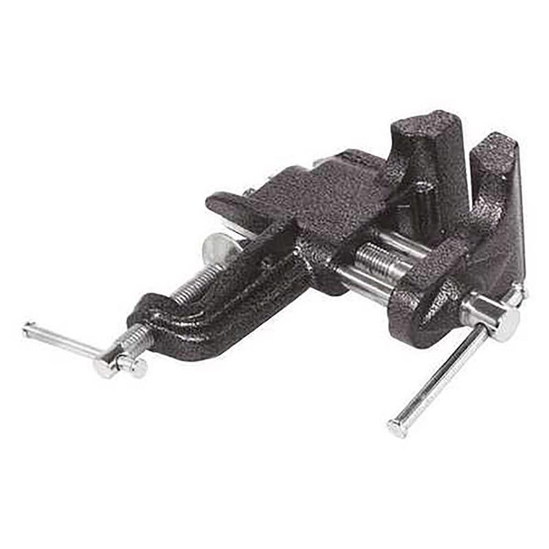Bessey Clamp-On Vise Gray 3-inch with 1-1/2-inch Throat Depth and Pipe Jaw