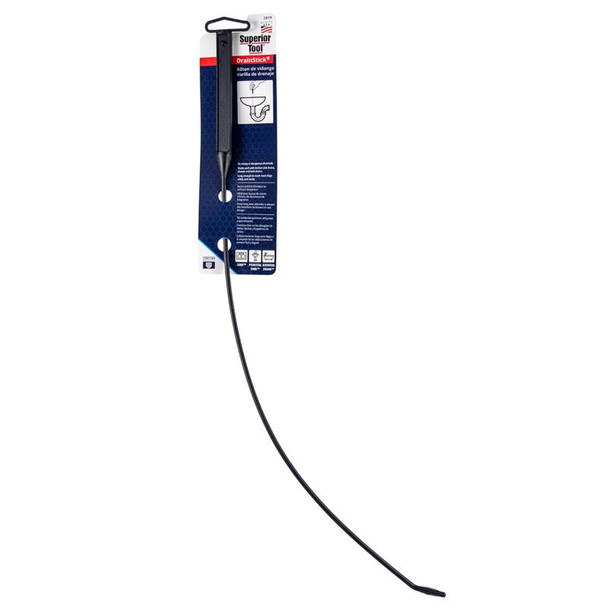 Superior Tool 3819 Drain Opener - 12 Inch Manual Pipe Clearing Tool