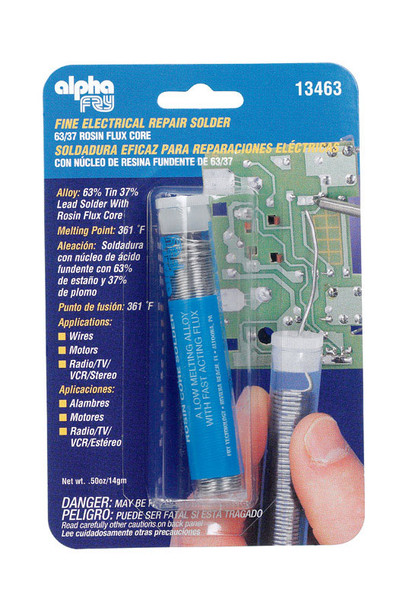 Alpha Fry 63/37 Solder, 0.5 oz - Electrical Repair and Soldering Solution