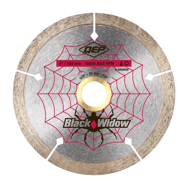 QEP Black Widow Diamond Saw Blade 4-inch for Porcelain and Ceramic Tile