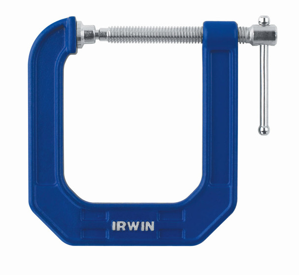 Irwin Deep Throat C-Clamp 2-inch - Heavy Duty Steel Clamp with 3-1/2 Inch Throat Depth