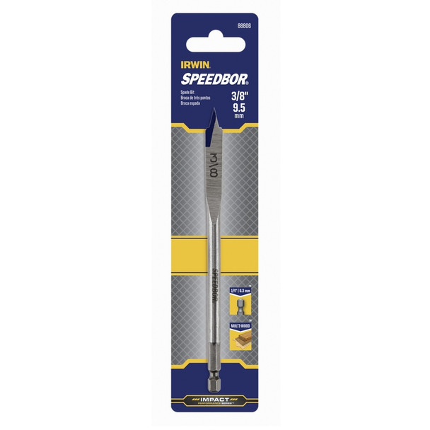 IRWIN Speedbor 3/8 Inch Self-Feed Wood Boring Bit with Hex Shank