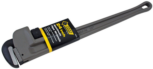 Steel Grip 24-inch Aluminum Pipe Wrench for Plumbing and Heating