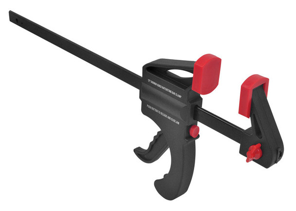 Steel Grip Bar Clamp with 12-Inch Clamping Capacity and 2-1/2-Inch Throat Depth