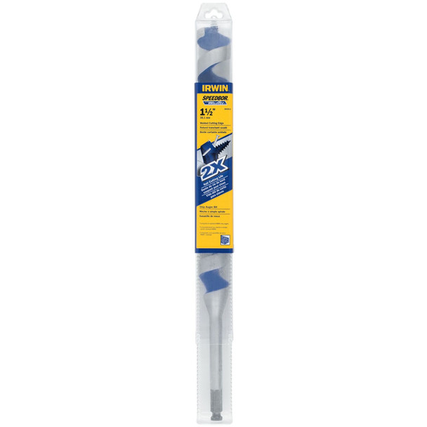 IRWIN WeldTec 1-1/2 inch Self-Feed Auger Bit with Quick-Change Hex Shank