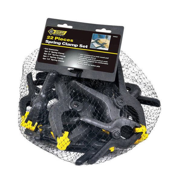 Steel Grip 22-Piece Plastic Spring Clamp Set - Versatile Hand and Power Tool Accessory