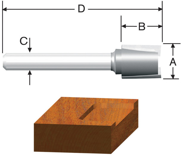 Vermont American 23110 Hinge Mortise Router Bit, 1/2 Inch Diameter