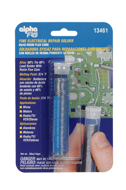 Alpha Fry 0.5 oz Solder 60/40 Rosin Fine – Leaded Repair Solder for Electrical and Electronics Applications