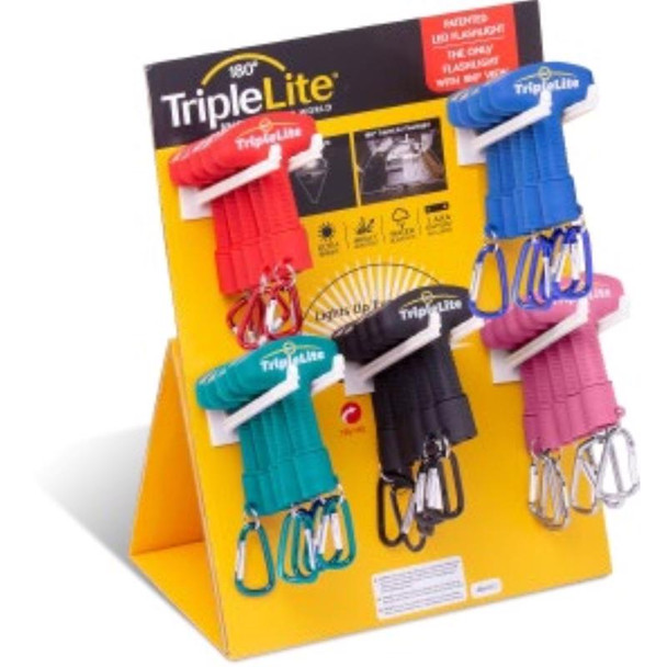 TripleLite LED Flashlight with Key Ring – Compact 50 Lumens, AAA Battery Included, Impact Resistant, Water-Resistant, Durable ABS Plastic Casing