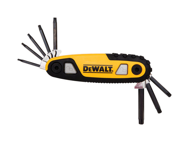 DeWalt DWHT70264 8-Piece Fold-Up Star Key Set with Magnetic and Heat-Treated Steel