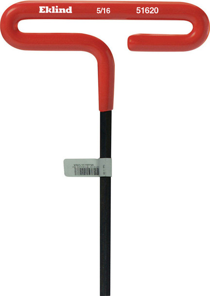 Eklind Tools 51620 Hex Key 5/16 inch T-Handle - SAE, Heat Treated Chrome Nickel Alloy Steel, Red