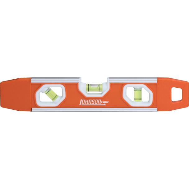 Johnson Level & Tool MAG Torpedo Level 9-Inch with 3 Vials, Aluminum, Magnetic, Orange