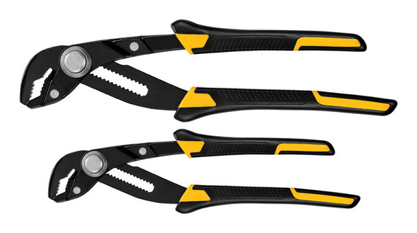 DeWalt Pliers Set 2-Piece Push-Lock with Cushion Grip - Alloy Steel, Black and Yellow