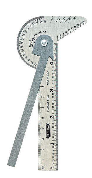 General Tools 16ME Multi-Use Rule and Gauge - Stainless Steel Precision Measuring Tool