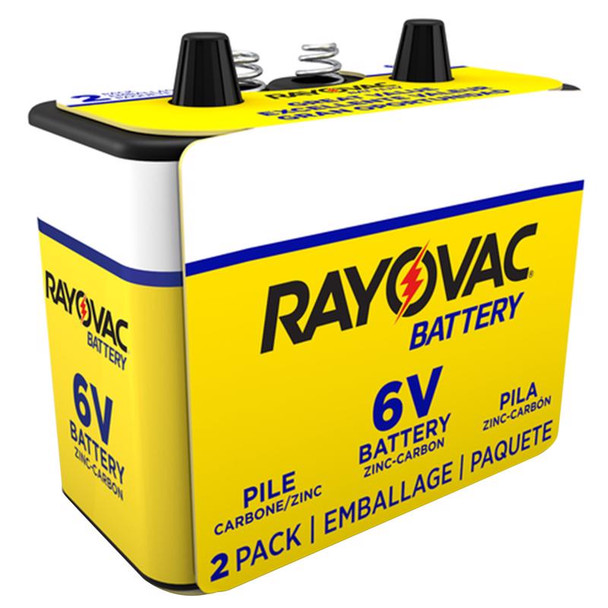 Rayovac 6-Volt Lantern Batteries (2-Pack) - Reliable Zinc Carbon Power for Lanterns