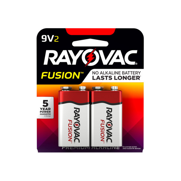 Rayovac Fusion 9-Volt Alkaline Batteries (2-Pack) – Reliable Power for Your Devices