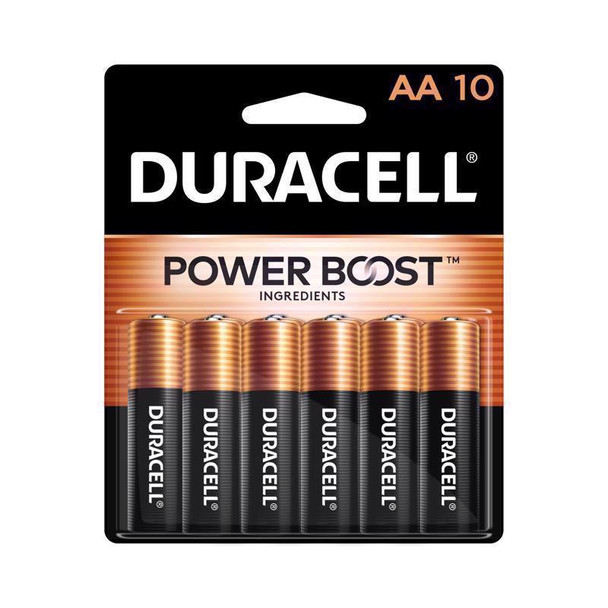 Duracell Coppertop AA Batteries - 10 Pack | Reliable Alkaline Power for Everyday Devices