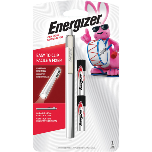 Energizer PLED23AEH Pen Light with LED Bulb and AAA Batteries, Gray
